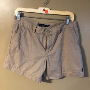 Ralph Lauren Sport Beige Cotton Cargo Shorts Size 4